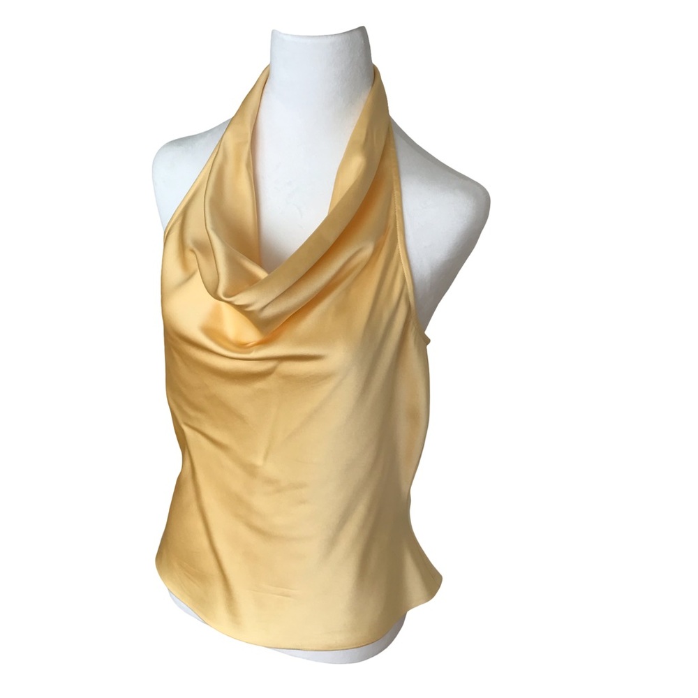 St. John silk cowl neck halter top/ backless cami, size 8 - Picture 4 of 14